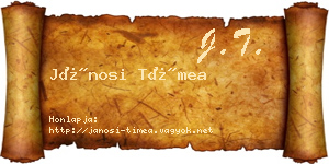 Jánosi Tímea névjegykártya